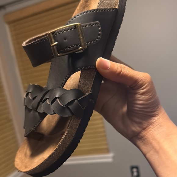 Women's Dark Brown Braided Sandals - Picture 7 of 10